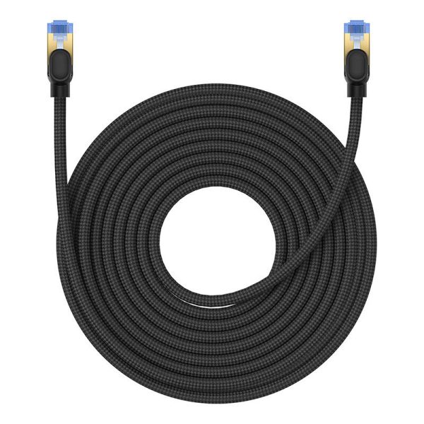 Braided network cable cat.7 Baseus Ethernet RJ45, 10Gbps, 15m (black) - Image 2
