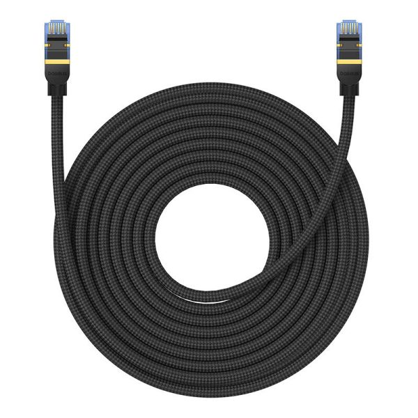 Braided network cable cat.7 Baseus Ethernet RJ45, 10Gbps, 15m (black) - Image 3
