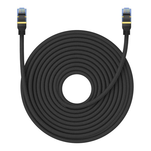 Braided network cable cat.7 Baseus Ethernet RJ45, 10Gbps, 20m (black) - Image 3