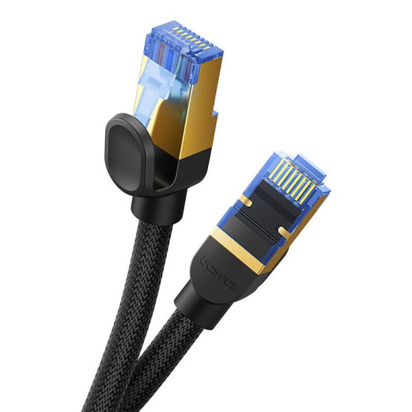 Braided network cable cat.7 Baseus Ethernet RJ45, 10Gbps, 25m (black) - Image 5