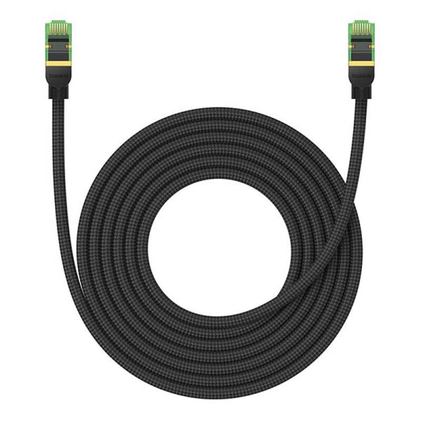 Braided network cable cat.8 Baseus Ethernet RJ45, 40Gbps, 5m (black) - Image 3