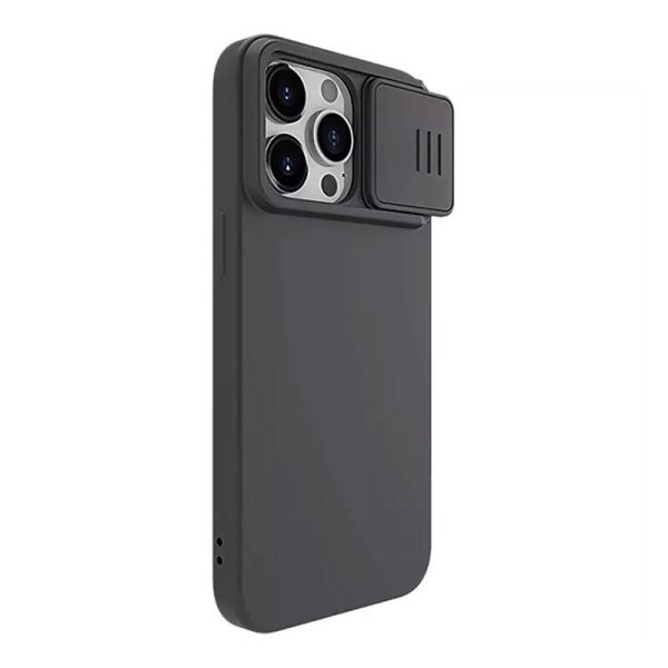 Nillkin CamShield Silky Silicone case for iPhone 15 Pro  (classic black)) - Image 2
