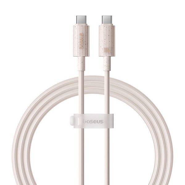 Fast Charging cable Baseus USB-C to USB-C Habitat Series 1m 100W (pink) - Image 2