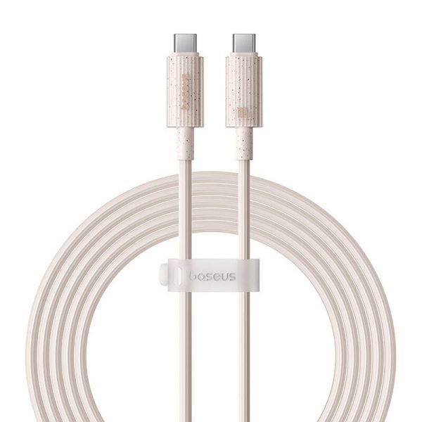 Fast Charging cable Baseus USB-C to USB-C Habitat Series 2m 100W (pink) - Image 2