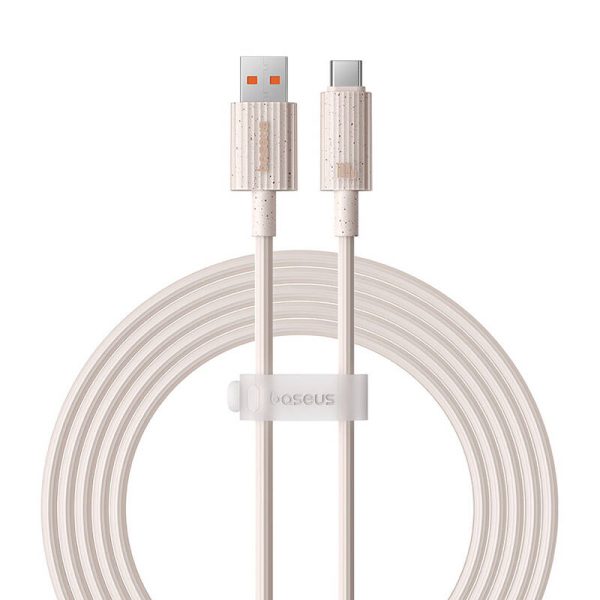 Fast Charging cable Baseus USB to USB-C Habitat Series 2m 100W (pink) - Image 2
