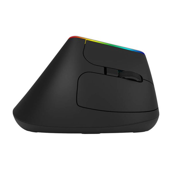 Wireless Vertical Mouse Delux M618C 2.4G 1600DPI RGB (black) - Image 4
