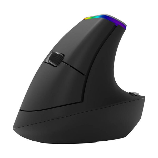 Wireless Vertical Mouse Delux M618C 2.4G 1600DPI RGB (black) - Image 5