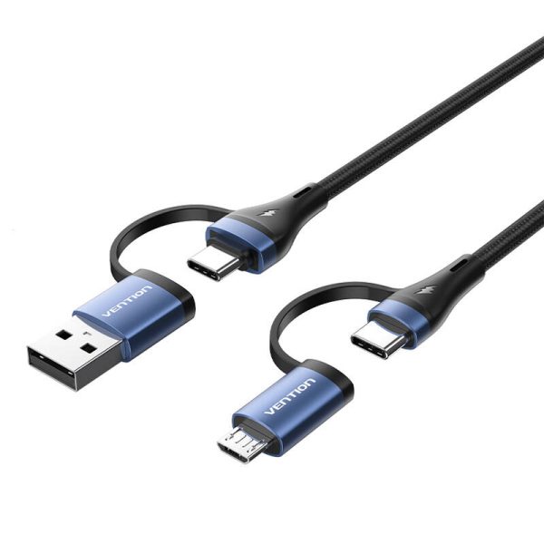 Cable 4in1 USB 2.0 Vention CTLLH 2m (black) - Image 3