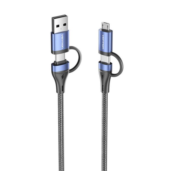 Cable 4in1 USB 2.0 Vention CTLLH 2m (black) - Image 4