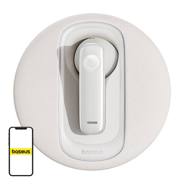 Smart wireless earpiece for car Baseus  CM10 (white)