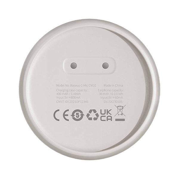 Smart wireless earpiece for car Baseus  CM10 (white) - Image 4