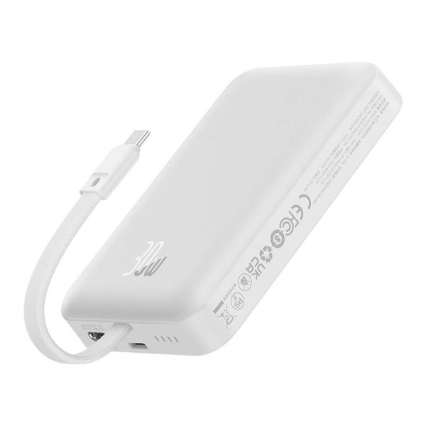 Powerbank Baseus Magnetic Mini 10000mAh, USB-C 30W MagSafe (white) - Image 4