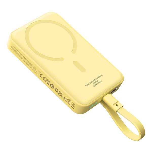 Powerbank Baseus Magnetic Mini 10000mAh 30W MagSafe (yellow) - Image 4