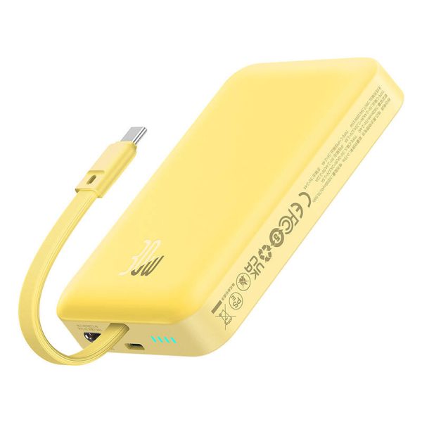 Powerbank Baseus Magnetic Mini 10000mAh 30W MagSafe (yellow) - Image 5