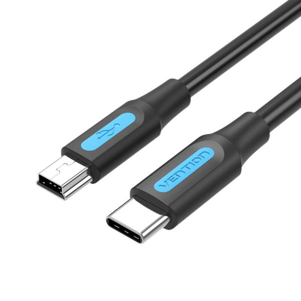 USB-C 2.0 to Mini-B cable Vention COWBF 2A 1m black - Image 2