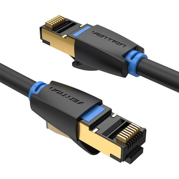 Network Cable CAT8 SFTP Vention IKABI RJ45 Ethernet 40Gbps 3m Black - Image 2