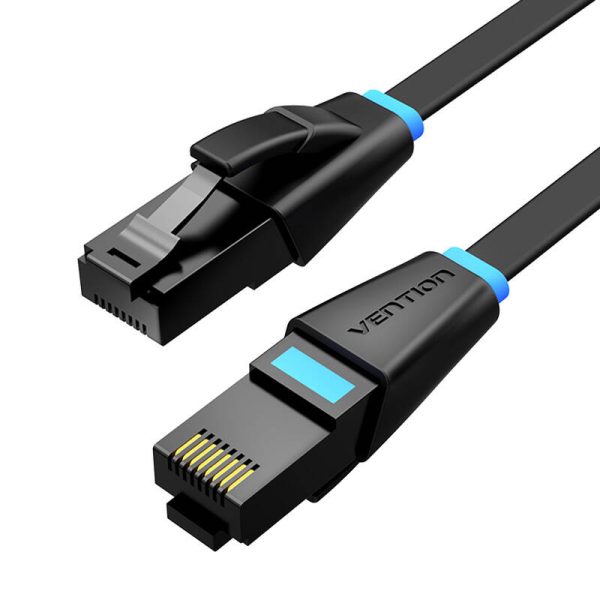 Flat Network Cable UTP CAT6 Vention IBJBU RJ45 Ethernet 1000Mbps 35m Black - Image 2
