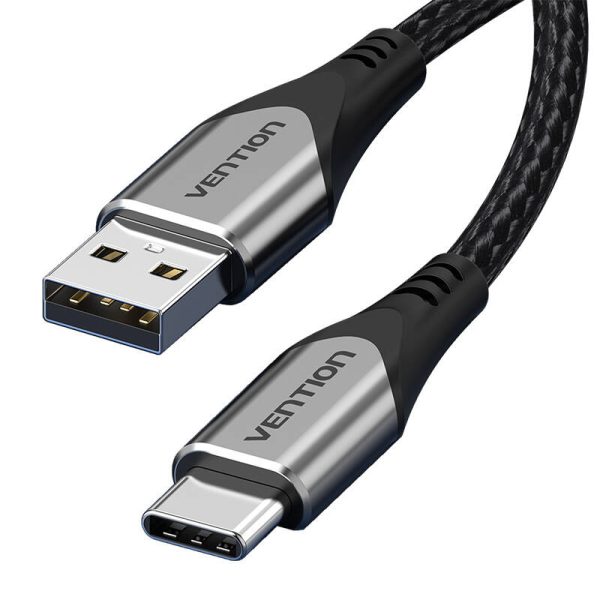 USB 2.0 A to USB-C 3A cable 0.5m Vention CODHD gray - Image 3