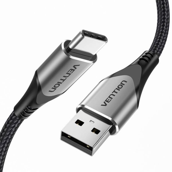 USB 2.0 A to USB-C 3A cable 0.5m Vention CODHD gray - Image 4