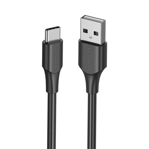 USB 2.0 to USB-C cable Vention CTHBD 3A, 0.5m black - Image 2