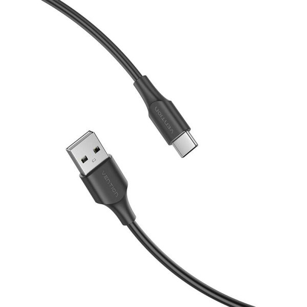 USB 2.0 to USB-C cable Vention CTHBD 3A, 0.5m black - Image 3