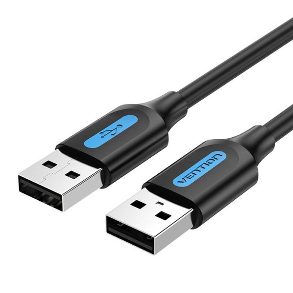 USB 2.0 cable Vention COJBC 2A 0.25m Black PVC - Image 2
