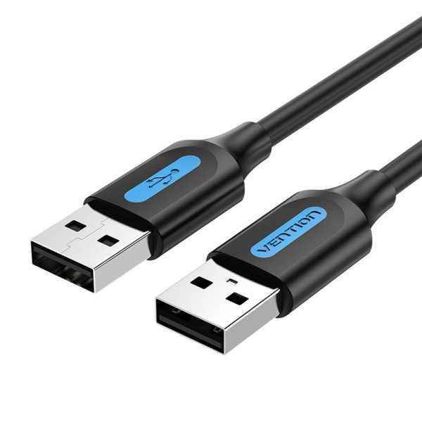USB 2.0 cable Vention COJBH 2A 2m Black PVC - Image 2