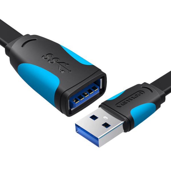 Flat USB 3.0 extender Vention VAS-A13-B150 1.5m Black - Image 2