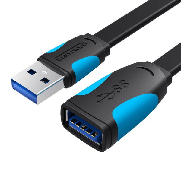 Flat USB 3.0 extender Vention VAS-A13-B300 3m Black - Image 2