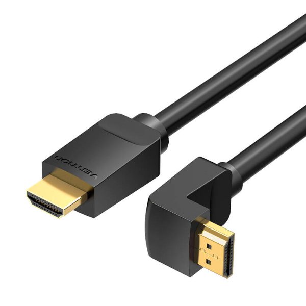 Cable HDMI 2.0 Vention AAQBH 2m, Angled 270°, 4K 60Hz (black) - Image 2