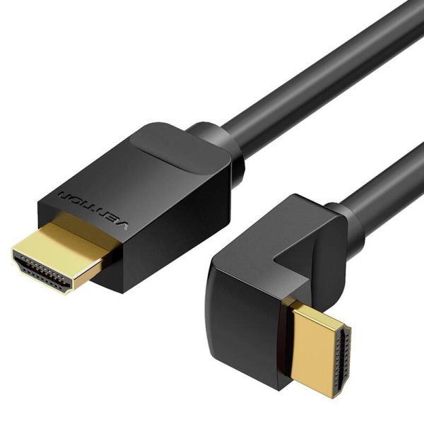 Cable HDMI 2.0 Vention AARBH 2m, Angled 90°, 4K 60Hz (black) - Image 2
