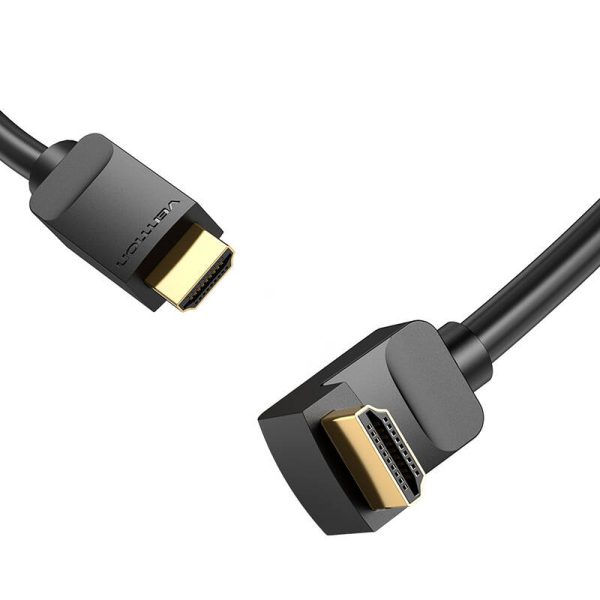 Cable HDMI 2.0 Vention AARBH 2m, Angled 90°, 4K 60Hz (black) - Image 4