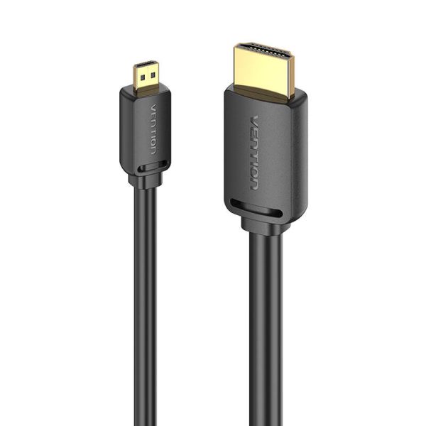 HDMI-D Male to HDMI-A Male Cable Vention AGIBF 1m, 4K 60Hz (Black) — изображение 2