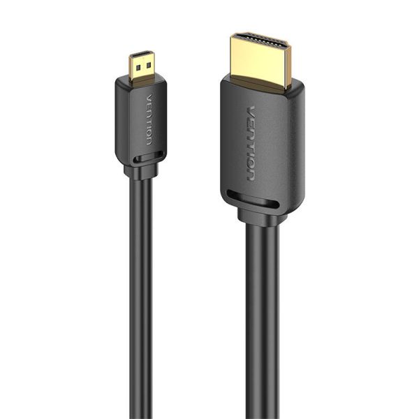 HDMI-D Male to HDMI-A Male Cable Vention AGIBH 2m, 4K 60Hz (Black) - Image 2