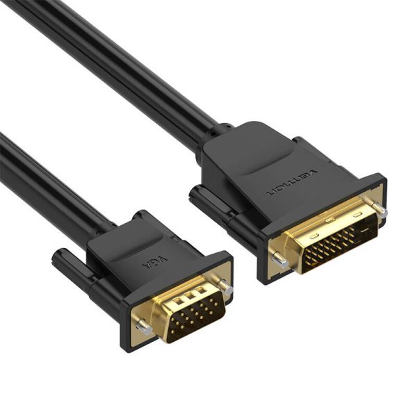 DVI (24+1) to VGA Cable Vention EABBG 1,5m, 1080P 60Hz (black) - Image 3
