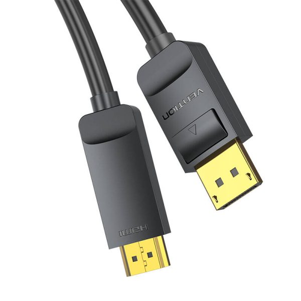 DisplayPort 1.2 to HDMI 1.4 Cable Vention HAGBI 3m, 4K 30Hz (Black) - Image 3