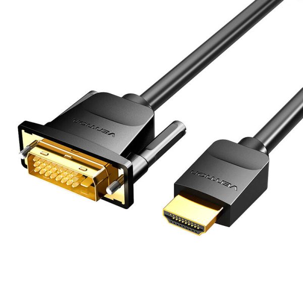 Kabel HDMI do DVI (24+1) Vention ABFBJ 5m, 4K 60Hz/ 1080P 60Hz (Czarny) - Image 2