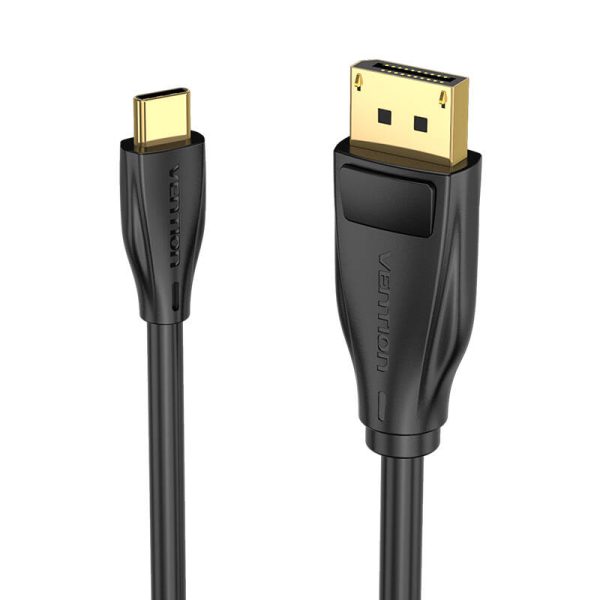 USB-C to DisplayPort 1.4 Cable Vention CGYBH, 2m, 8K 60Hz/4K 120Hz (black) - Image 3