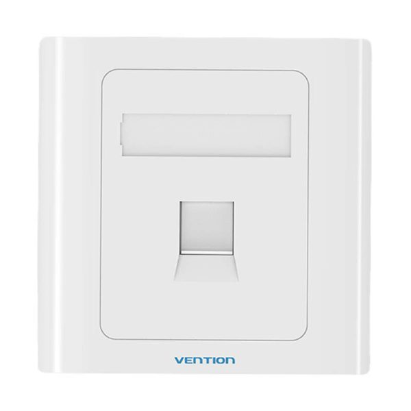 1-Port Keystone Wall Plate 86 Type Vention IFAW0 White