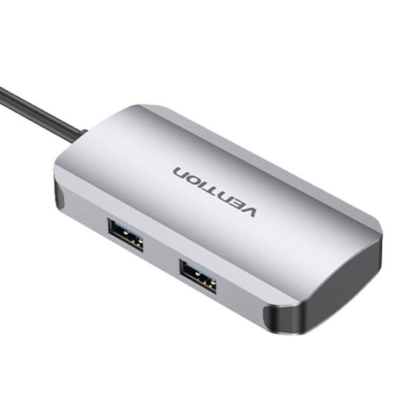 USB-C to USB-C Docking Station, 3x USB3.0, PD 0.15m Vention TNDHB, gray - Image 2