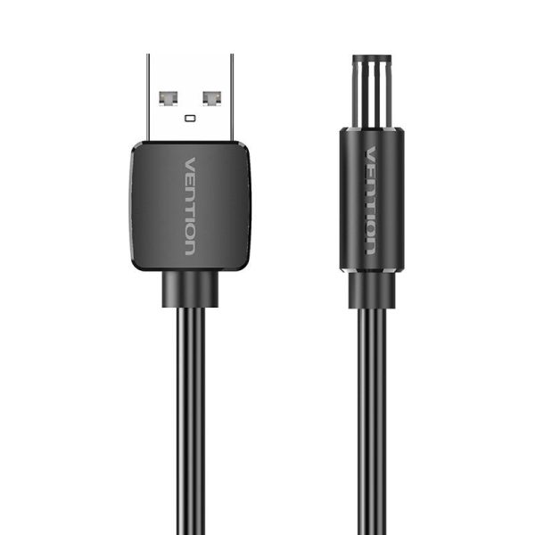 Power Cable USB 2.0 to DC 5.5mm Barrel Jack 5V Vention CEYBF 1m (black) - Image 2