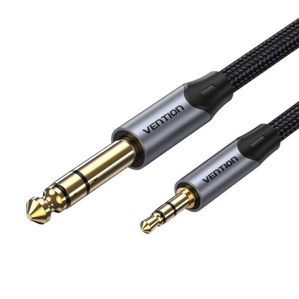 Cable Audio 3.5mm TRS to 6.35mm Vention BAUHJ 5m Gray - Image 4