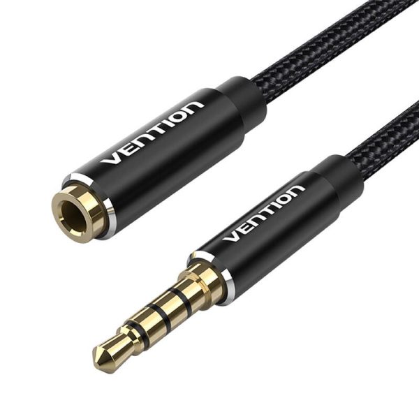 Cable Audio TRRS 3.5mm Male to 3.5mm Female Vention BHCBJ 5m Black - Image 3