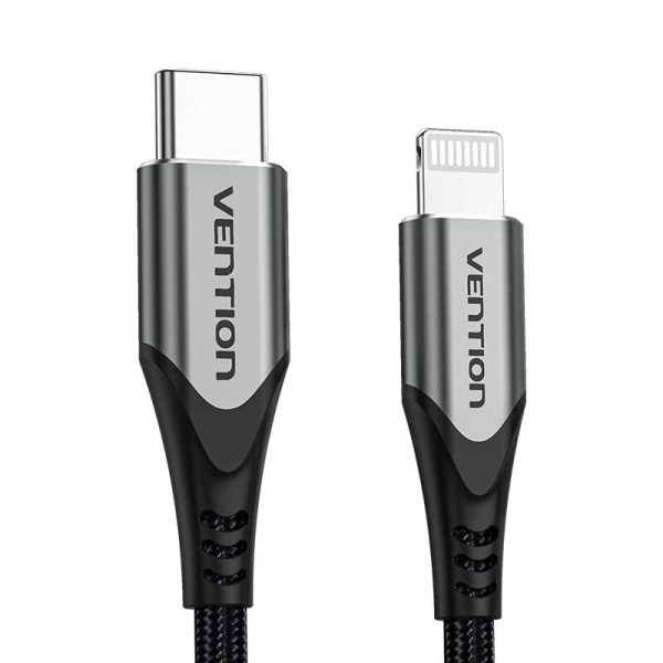 USB-C 2.0 to Lightning Cable Vention TACHH 2m MFi Gray — изображение 2