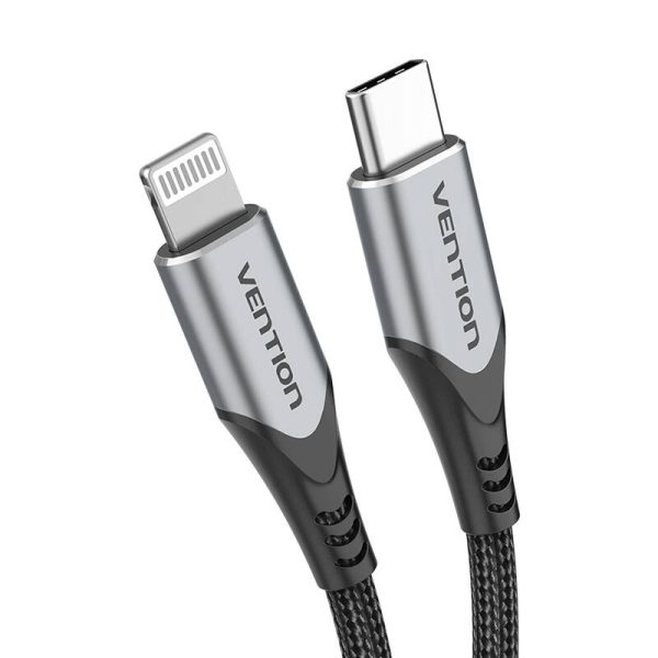 USB-C 2.0 to Lightning Cable Vention TACHH 2m MFi Gray — изображение 3