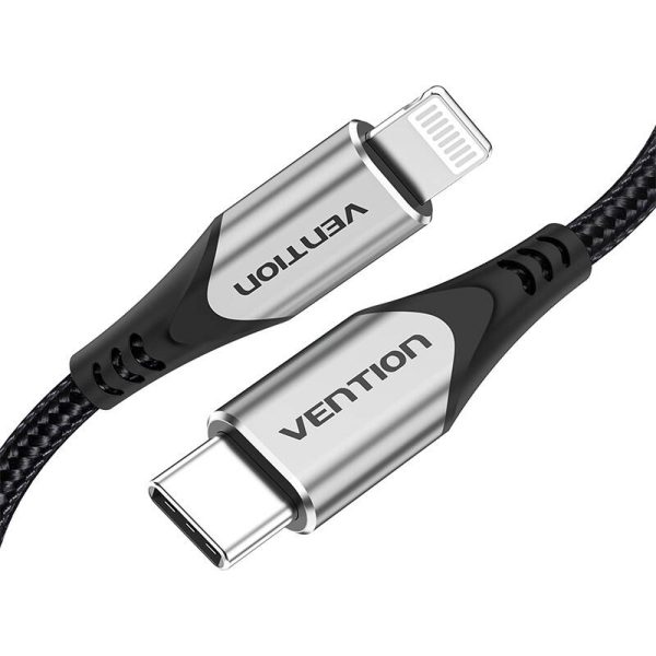 USB-C 2.0 to Lightning Cable Vention TACHH 2m MFi Gray — изображение 4