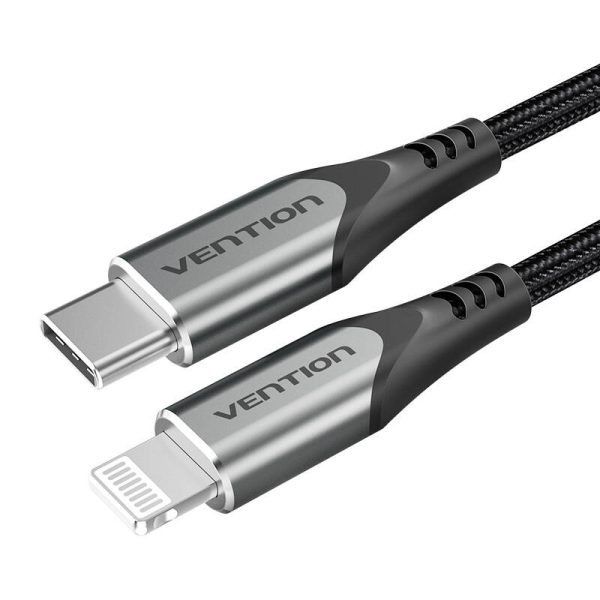 USB-C 2.0 to Lightning Cable Vention TACHH 2m MFi Gray — изображение 5