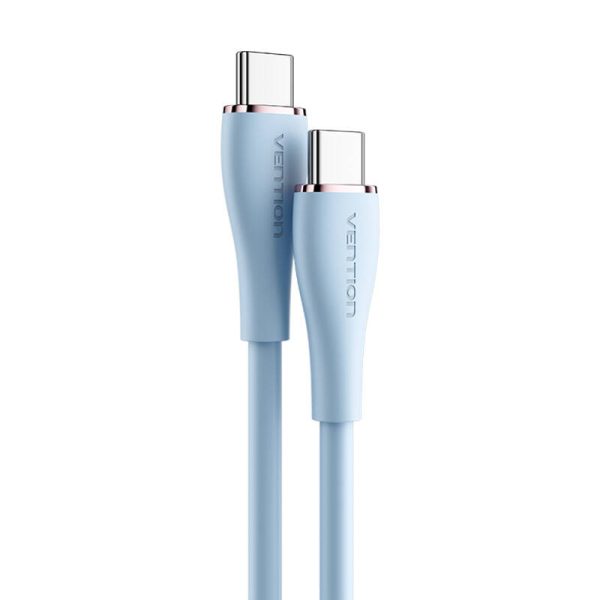 USB-C 2.0 to USB-C Cable Vention TAWSG 1,5m, PD 100W, Blue Silicone - Image 2