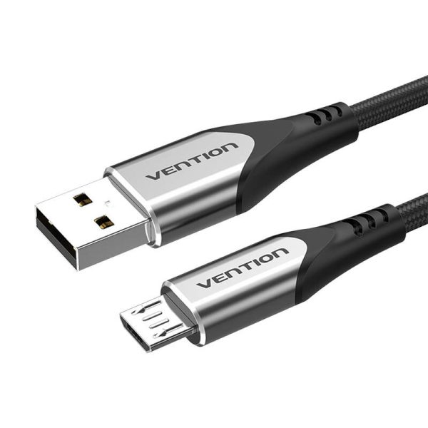 Cable USB 2.0 A to Micro USB Vention COAHD 3A 0,5m gray - Image 2