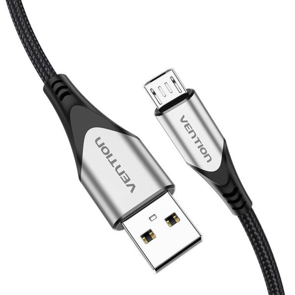 Cable USB 2.0 A to Micro USB Vention COAHD 3A 0,5m gray - Image 3